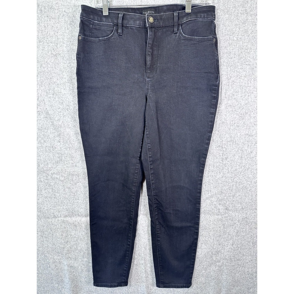 Talbots Size 10 Jegging Womens Pants Black Tapered Stretch Zip Comfort Jeans
